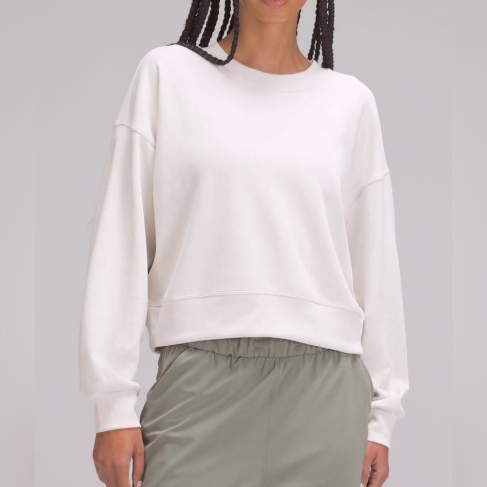 Lululemon Size 8 Softstreme Perfectly Oversized Cropped Crew Sweatshirt